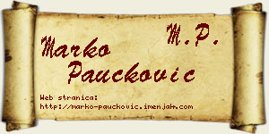 Marko Paučković vizit kartica